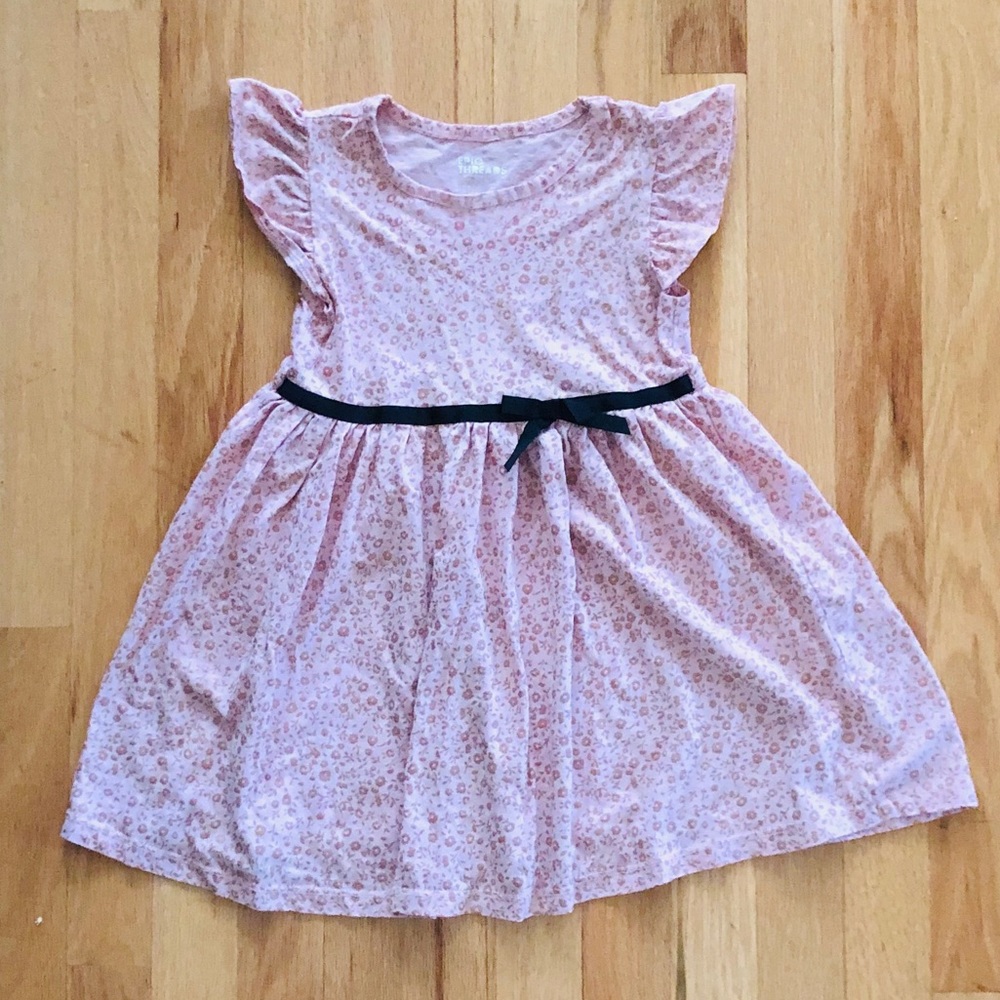 Pink floral dress